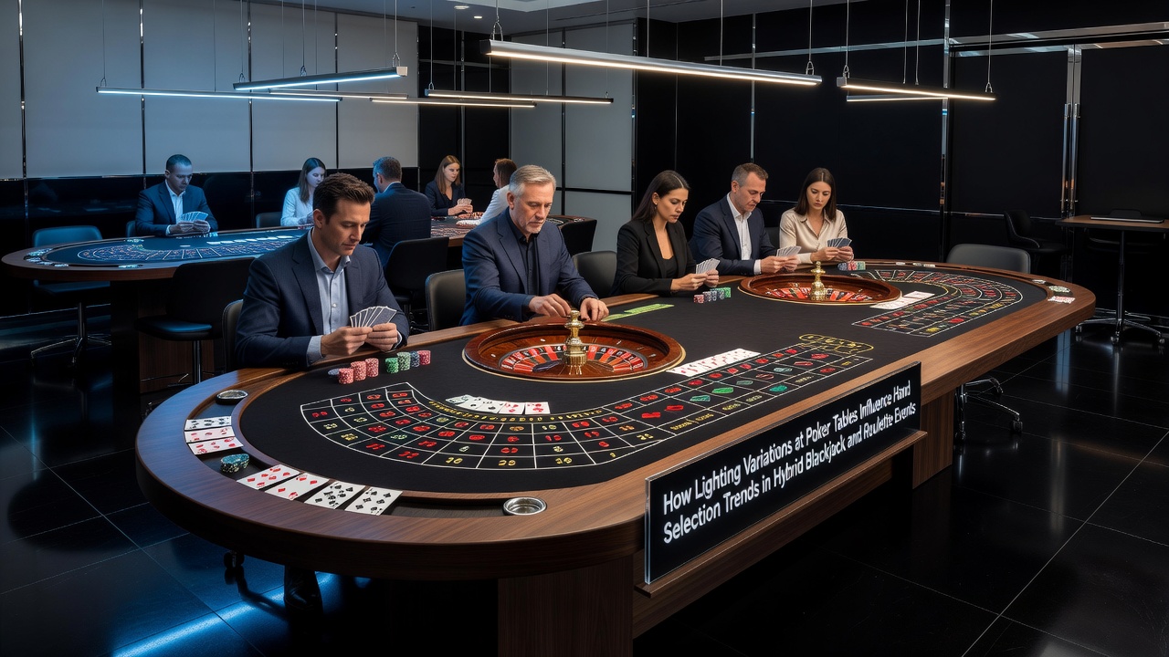 Hvordan belysningsvariationer ved pokerborde påvirker håndvalgstendenser i hybride blackjack- og roulette-events